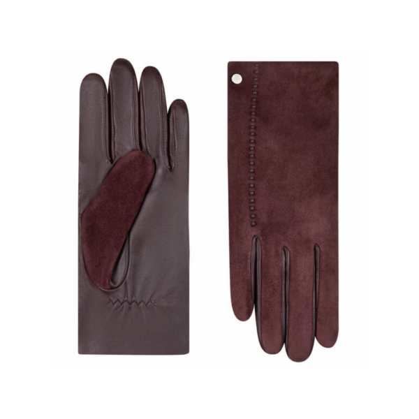 Skórzane rękawiczki wino