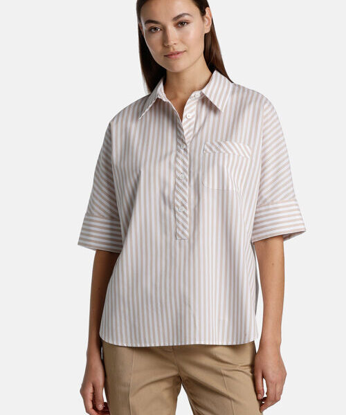 Luisa Spagnoli bawełniana koszula w paski