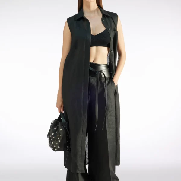 Liviana Conti lniana sukienka koszulowa