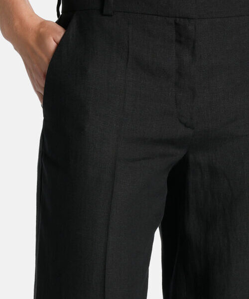 Luisa Spagnoli spodnie Arale z lnu prosta nogawka