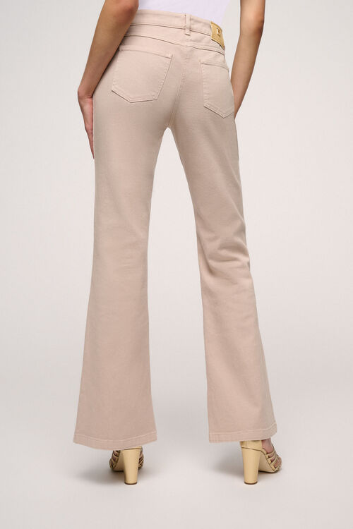 Luisa Spagnoli spodnie Acconti beżowe denim