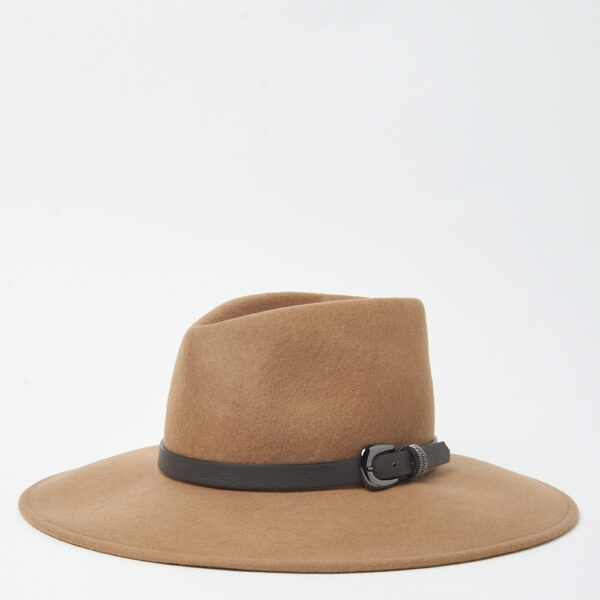 Kapelusz Peserico beżowy z wełny