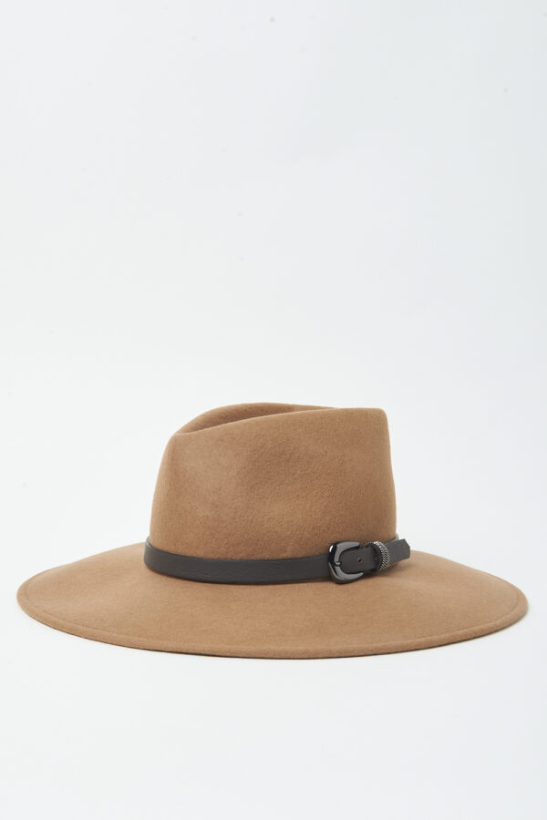 Kapelusz Peserico beżowy z wełny