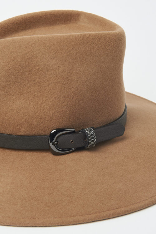 Kapelusz Peserico beżowy z wełny