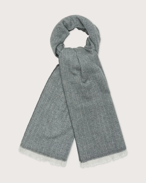 Wełniany szal Seventy Venezia we wzór jodełki