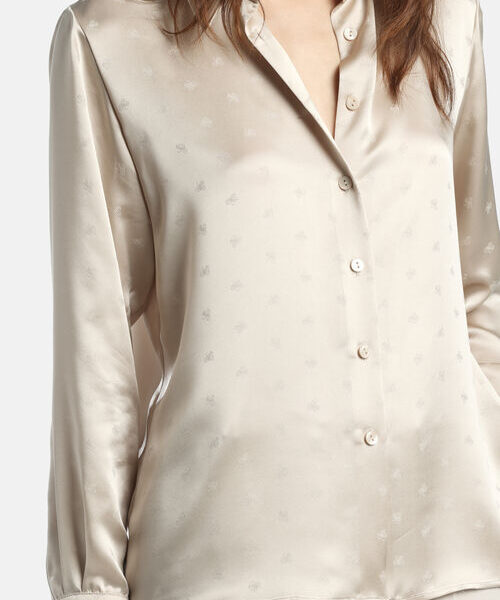 koszula 100% jedwab z monogramem Luisa Spagnoli BARONETTO