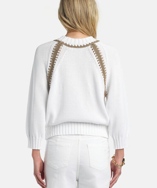 Sweter Conquista bawełniany Luisa Spagnoli