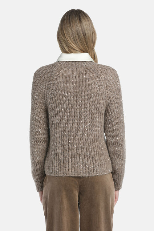 Sweter z błyszczącą nitką Ciglia Luisa Spagnoli