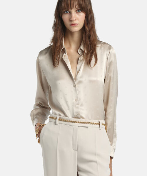 koszula 100% jedwab z monogramem Luisa Spagnoli BARONETTO