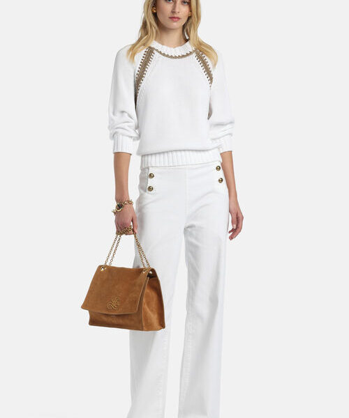 Sweter Conquista bawełniany Luisa Spagnoli