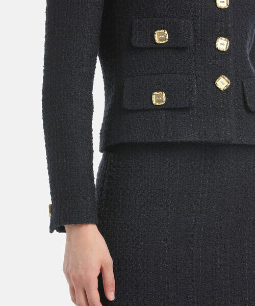 Wełniana marynarka krótka Saponetta Luisa Spagnoli