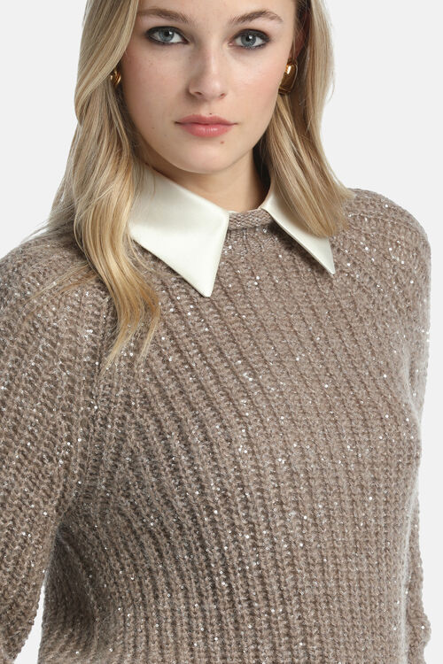 Sweter z błyszczącą nitką Ciglia Luisa Spagnoli
