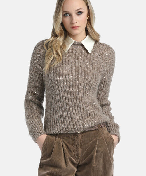 Sweter z błyszczącą nitką Ciglia Luisa Spagnoli