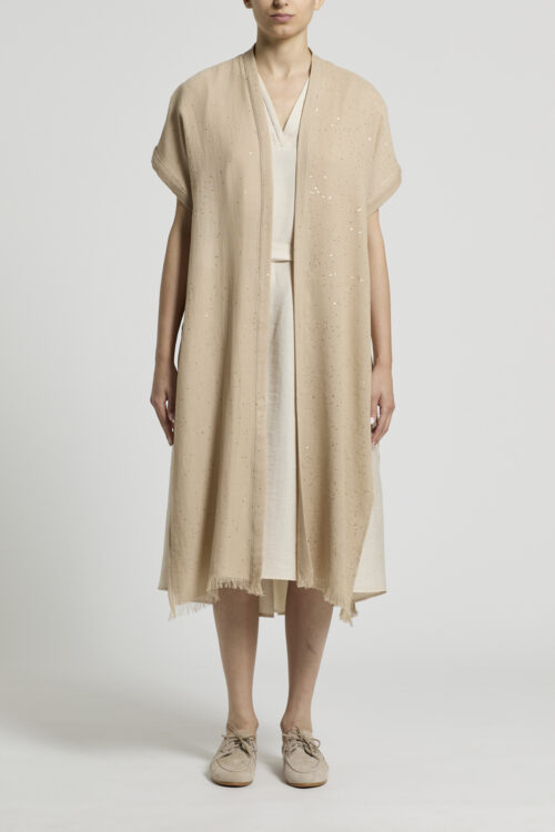 Bawełniane kimono z cekinami Peserico