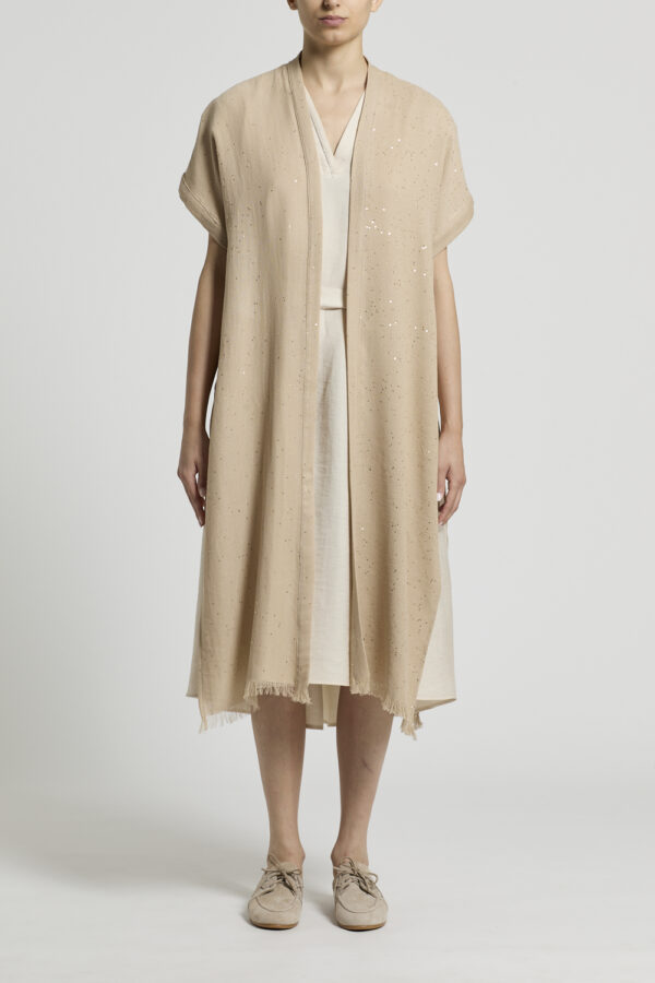 Bawełniane kimono z cekinami Peserico