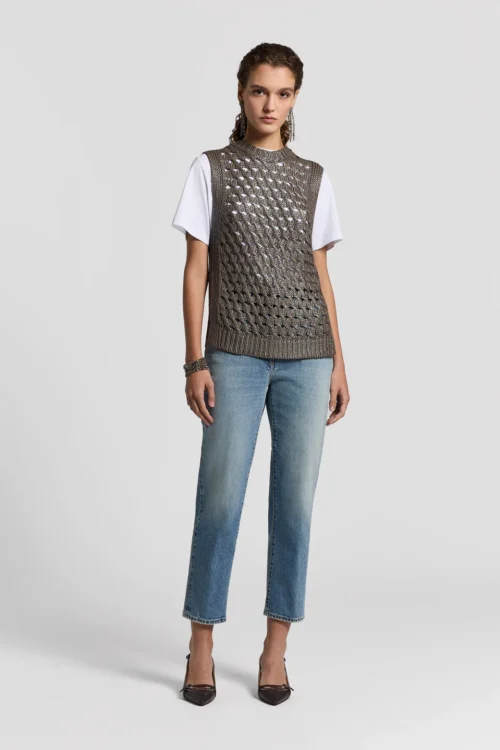 Jeansy Peserico z efektem sprania