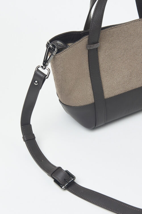 Mała torebka Peserico z dodatkiem skóry