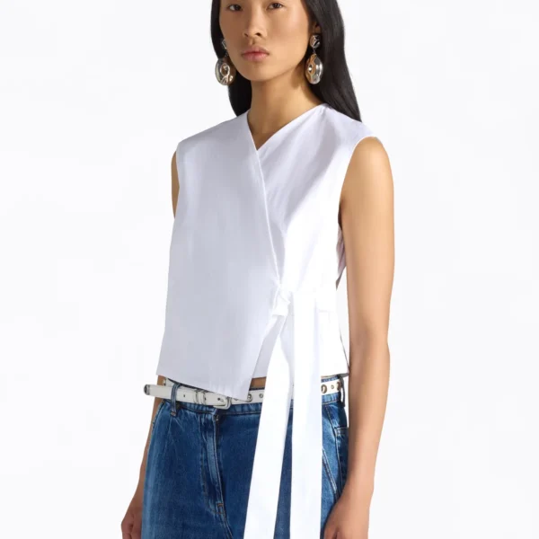 kamizelka crop z wiązaniem Liviana Conti