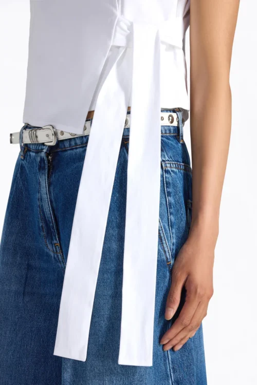 kamizelka crop z wiązaniem Liviana Conti