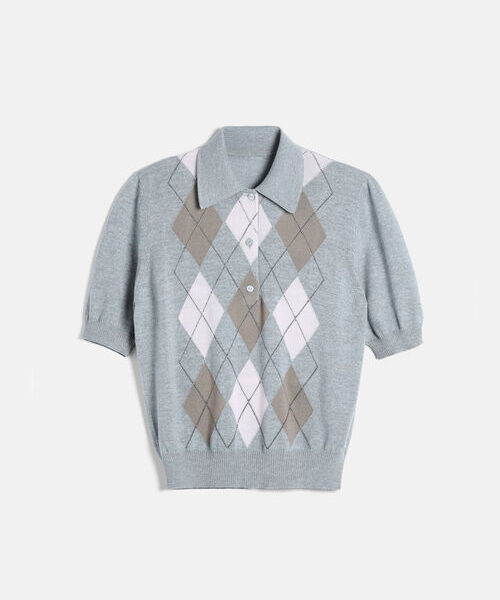 02840750XX1 Sweter damski polo z wełny dziewiczej Marius Luisa Spagnoli