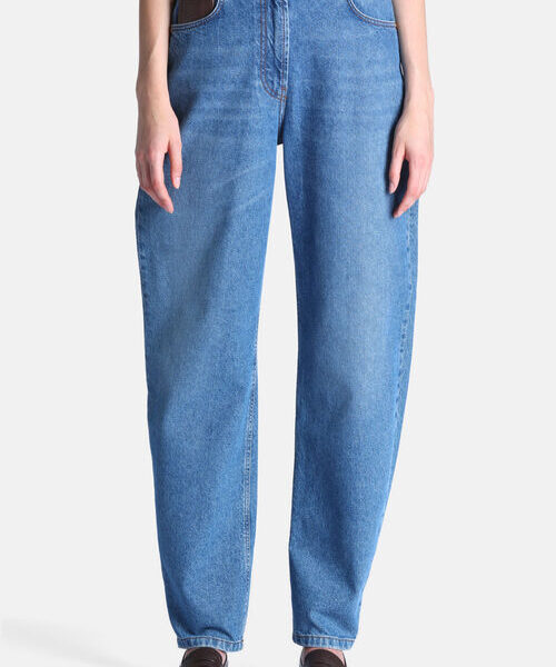 17473160606a1ff476bdb4d6_90456549_02861300XX1 Jeansy damskie barrel z bawełnianego denimu
