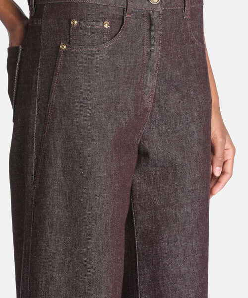 409743486a1ff47b2e0034_90928761_02861350XX3 Jeansy palazzo damskie z bawełny OPAGLIO Luisa Spagnoli
