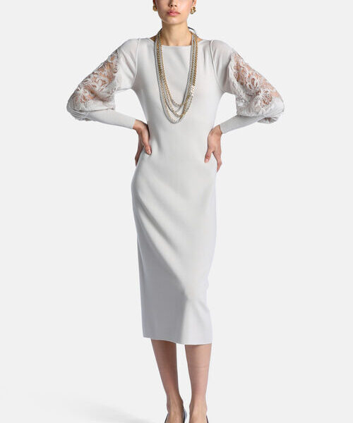 10498012986a1ff893a990d9_73494393_02840460XX1 Elegancka sukienka midi z wełny merino Luisa Spagnoli Madelin
