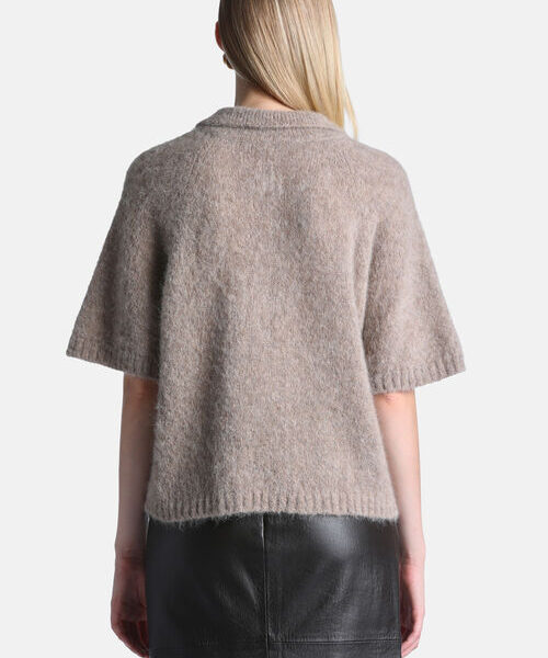 15592746946a1ff87933c713_24232688_02840220XX2 Sweter polo z wykończeniem bouclé Cips Luisa Spagnoli