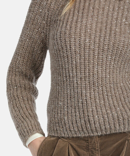 159307752568483774145de3_43378616_02460100XX4 Sweter z cekinami z alpaką Ciglia Luisa Spagnoli