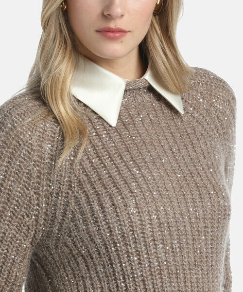 53868975968483773dd0cc9_39432245_02460100XX3 Sweter z cekinami z alpaką Ciglia Luisa Spagnoli